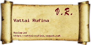 Vattai Rufina névjegykártya